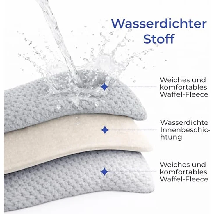 Dreamzie Hundedecke Wasserdicht Bett, Auto, Outdoor 80x100 cm - Reversible und Maschinenwaschbar Hundedecke Sofa aus Sherpa Fleece - Hellgrau – Bild 3