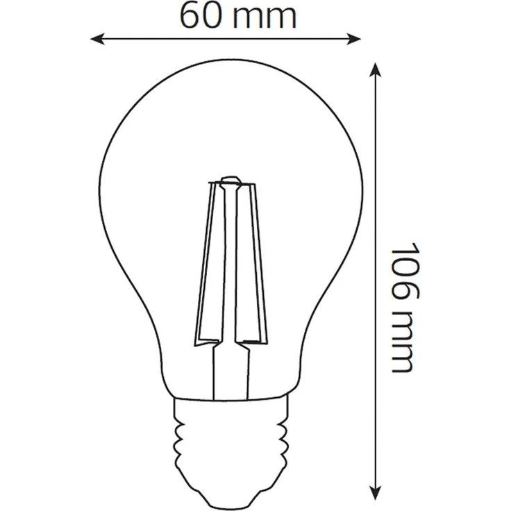 Dimmbare 8 Watt E27 Filament LED Leuchtmittel Birnen A60 E27 Warmweiß 2700K – Bild 6