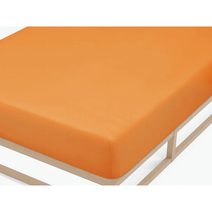 biberna Feinjersey-Spannbetttuch, 100 % Baumwolle, nektarine, 1x 180x200 cm - 200x200 cm – Bild 1