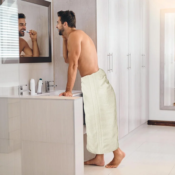 Utopia Towels,Luxuriöses Jumbo-Badetuch,100% ringgesponnene Baumwolle, extra großes Badetuch – superweiches Hotel-Qualitätshandtuch (89x178 cm, 2er-Pack) (Elfenbein) – Bild 3