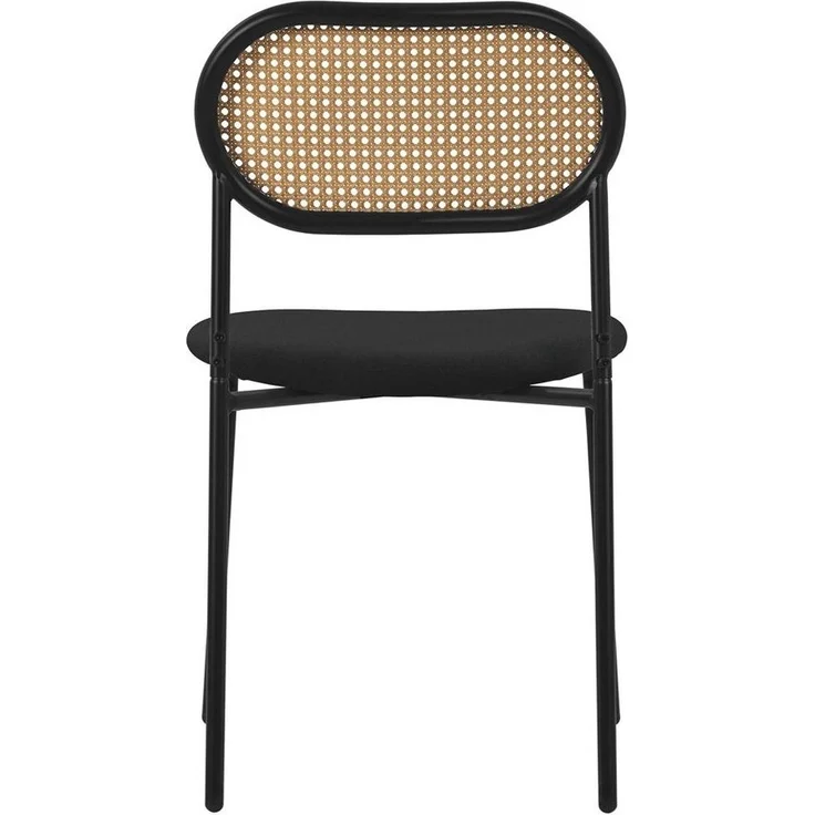 ML-DESIGN Stuhl Esszimmerstühle Rattanstuhl Polsterstühle Akzentstühle für Esszimmer (6 St), Schwarz Esstischstühle mit Rückenlehne aus Rattan 6er Set Küchenstuhl – Bild 3