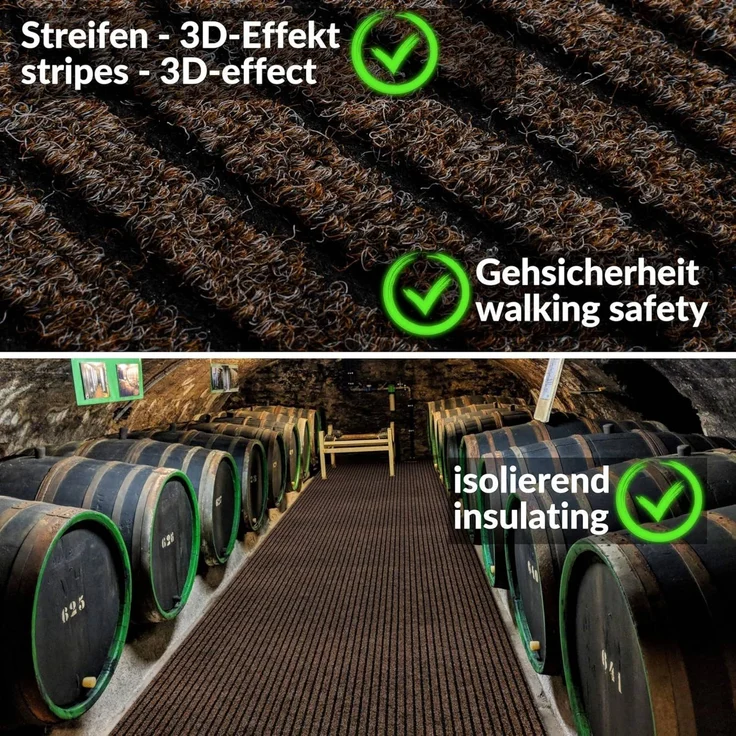 ANRO Läufer, Eckig, Höhe: 3 mm, Textil – Bild 5