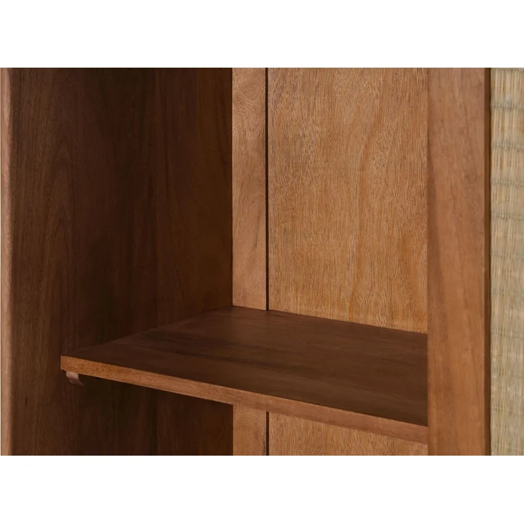 Highboard Mango/Seegras 110x40x150 hellbraun lackiert MIZUMI #118 – Bild 4