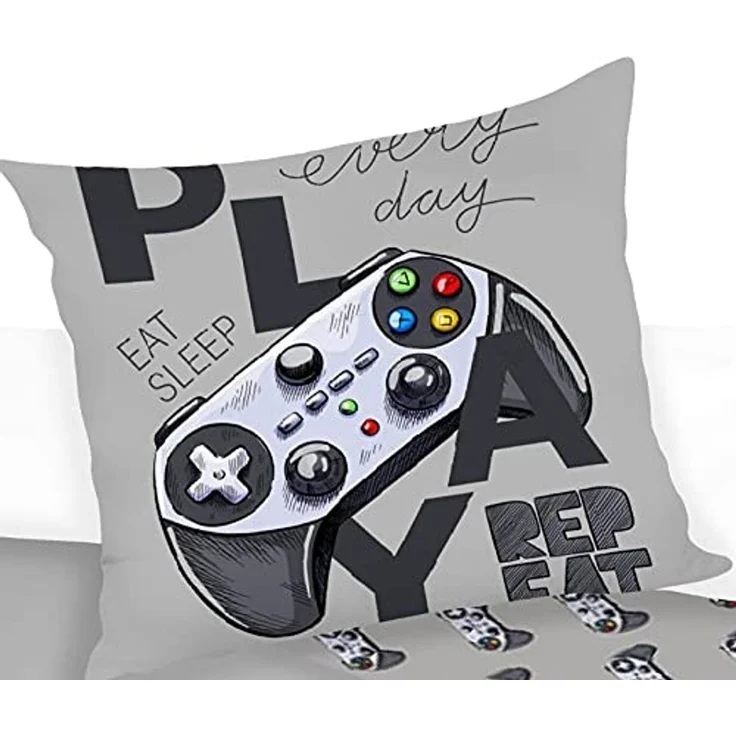 Bettwäsche Set Gamer Play 2 tlg. 135x200 cm (80x80 cm) – Bild 2