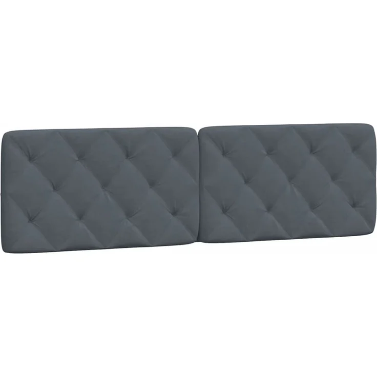 vidaXL Kopfteil-Kissen Dunkelgrau 180 cm Samt 374740 – Bild 2