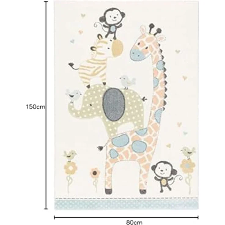 Pergamon Kinderteppich Kinder Teppich Maui Kids Safari Tiere, Rechteckig, Höhe: 13 mm – Bild 3