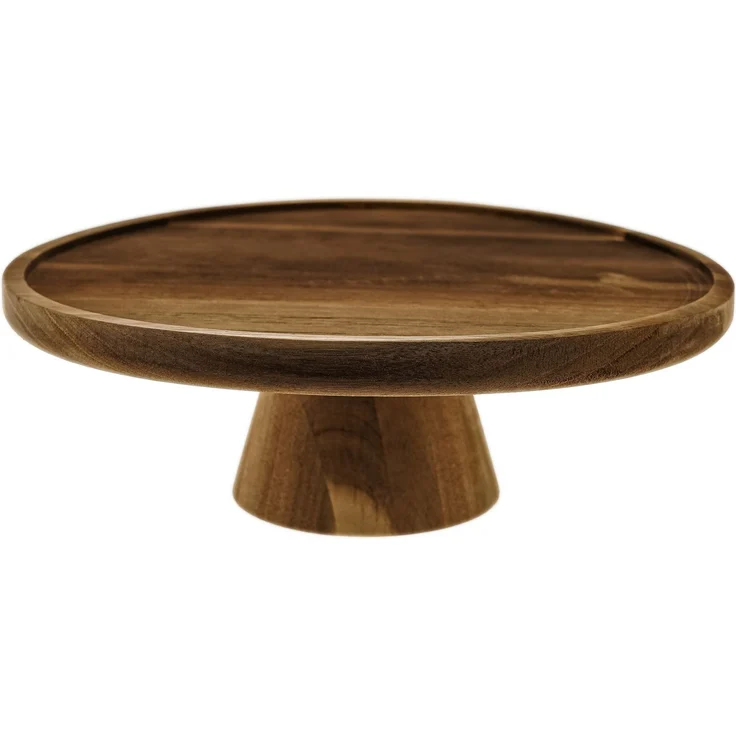 Luana La Torta Medio Servierplatte mit Glasglocke & Holzfuß - ø26 cm – Bild 5