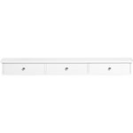 SoBuy Wandregal mit 3 Schubladen,Hängeschrank,weiß