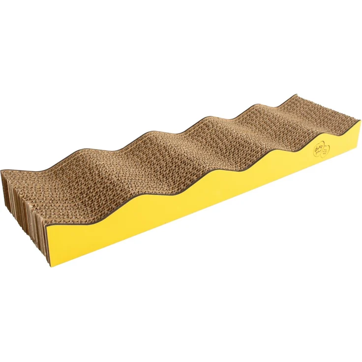 Duvo+ Kratzbrett Wayne Wavy gelb, 44 x 11 x 4 cm – Bild 1