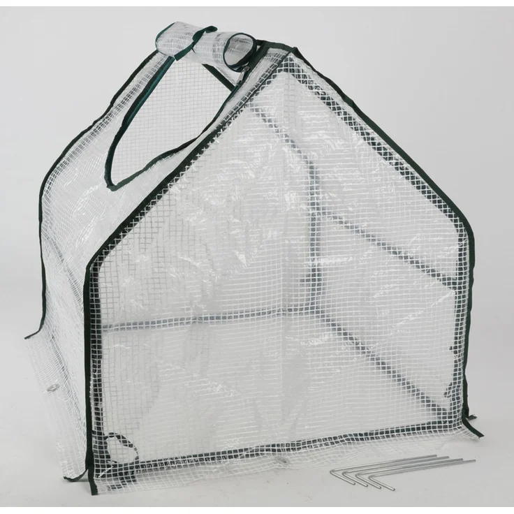 BURI Mini Frühbeet Pflanzenhaus mit Metallgestell, Abdeckung robust, wetterfest, PE-Gewebe, 60x60x60cm – Bild 5
