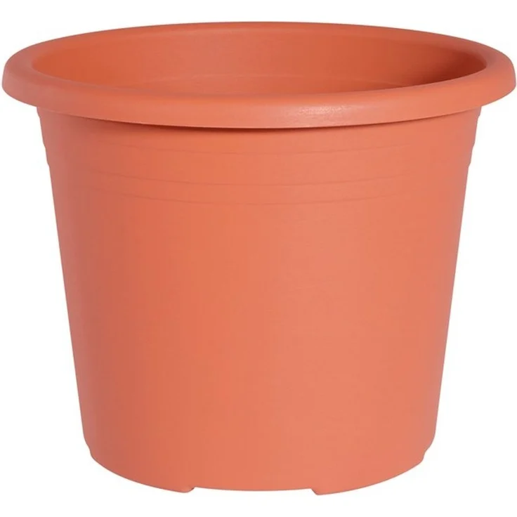 Geli Pflanzkübel Cylindro Blumentopf Terracotta – Ø30cm Kunststoff Pflanztopf 9.5L (1 St), Mit Bodenschlitzen – Bild 2
