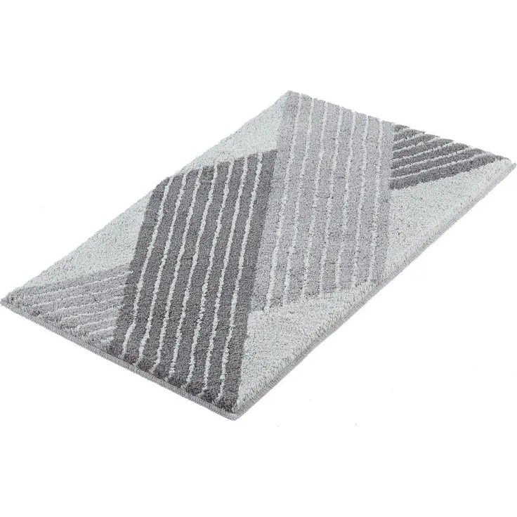 Kleine Wolke Badteppich, Cross Anthrazit, 80x140 cm