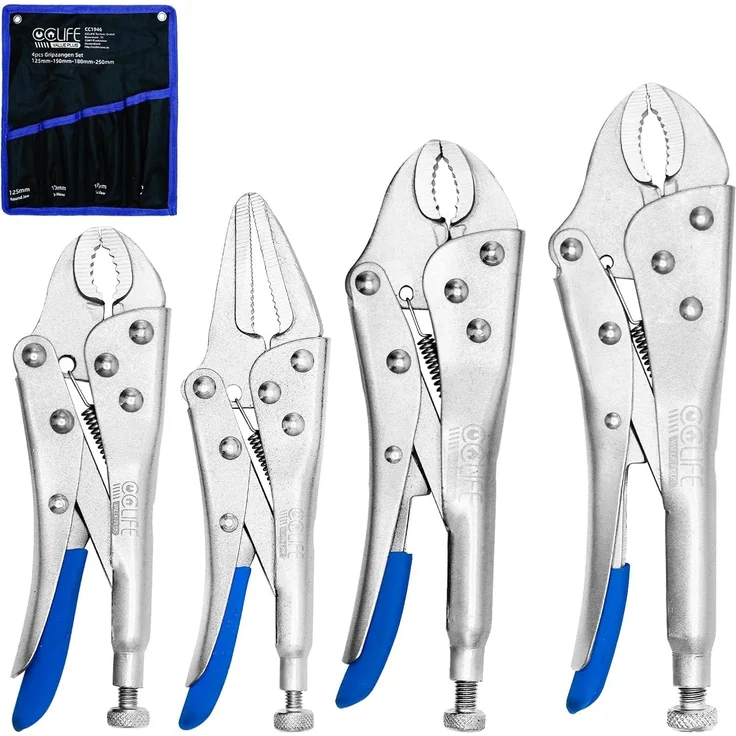 CCLIFE Feuerzange Schweißer Gripzangen Set Feststellzange Langbeck 125 150 180 250 mm – Bild 1