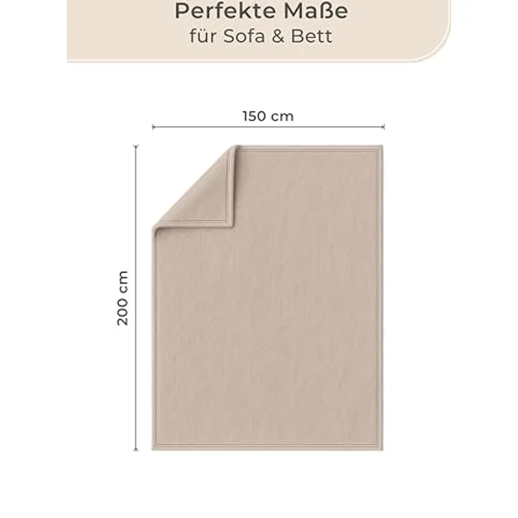 Wohndecke Wohndecke aus Baumwolle - Kuscheldecke, Baumwolldecke -, Laynenburg, Decke als Sofa-decke, Couchdecke, Wolldecke aus Baumwollmix – Bild 6