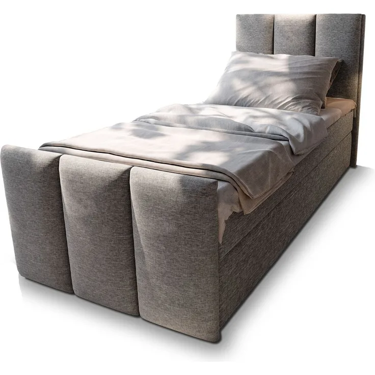 Masseno Boxbett LAGO 100x200 cm mit Bonell Matratze und Topper
