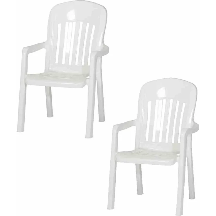 Comtesse SET 2 x Stapelsessel weiß