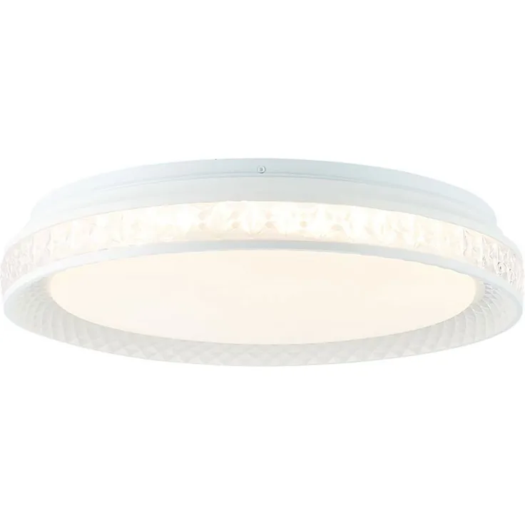 Smart LED Deckenleuchte, Kristall, Fernbedienung, CCT, D 39 cm