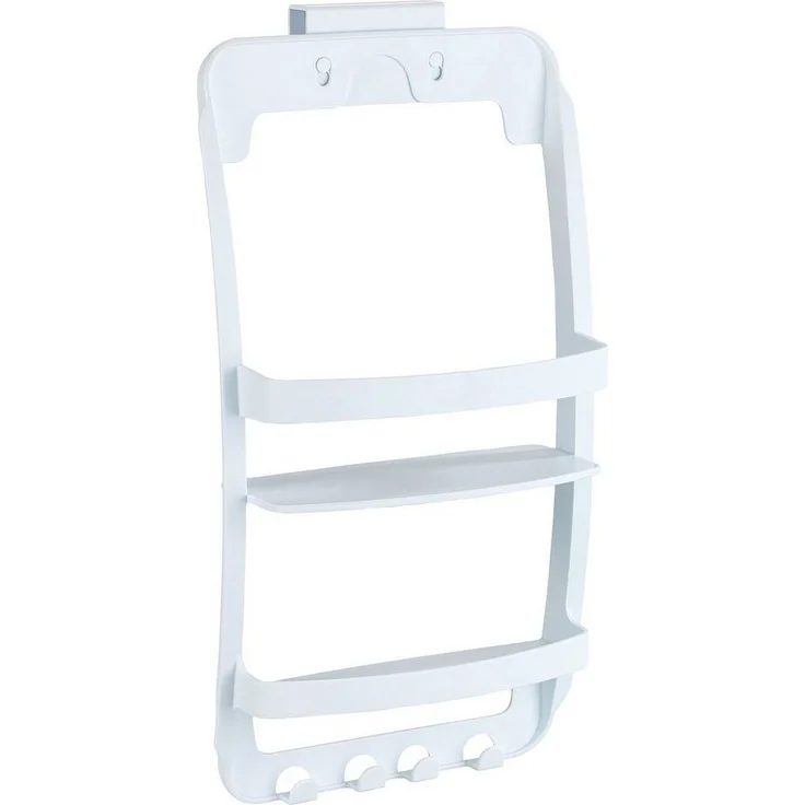 WENKO Badregal Universal, 2 Ablagen, 4 Haken – Bild 2