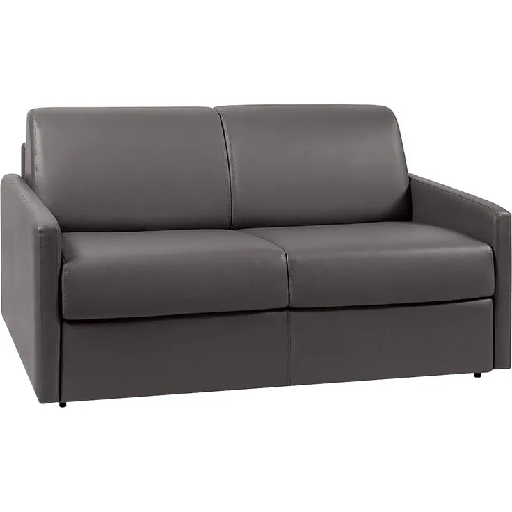Vente-unique - CALIFE Sofa Kunstleder Grau - B 223 cm94 cm x H 85 cm x L 150 cm
