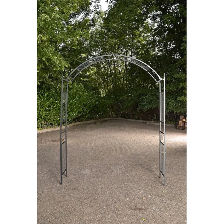 Rosenbogen ERNST - 110x40x235cm, Metall, Schwarz | Rankhilfe Rosen Rankgitter Gartendekoration – Bild 2