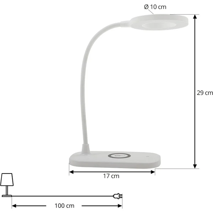Lindby Tischleuchte Siona, Enthalten, 1 x 4 W LED, Farbwechsel warmweiß / tageslicht – Bild 4