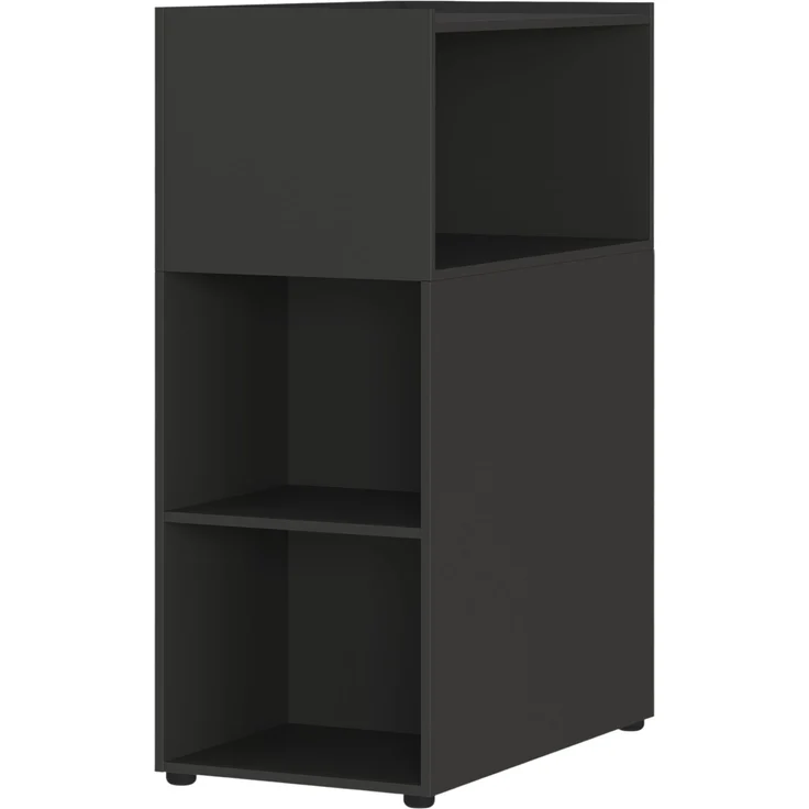 bümö Space Anstellcontainer & Raumteiler in Graphit, Regal Container mit 5 Fächer - Schreibtisch Schrank für Ordner & Akten am Bürotisch - Schreibtischcontainer für Büro & Homeoffice, SPCRT-547 – Bild 1