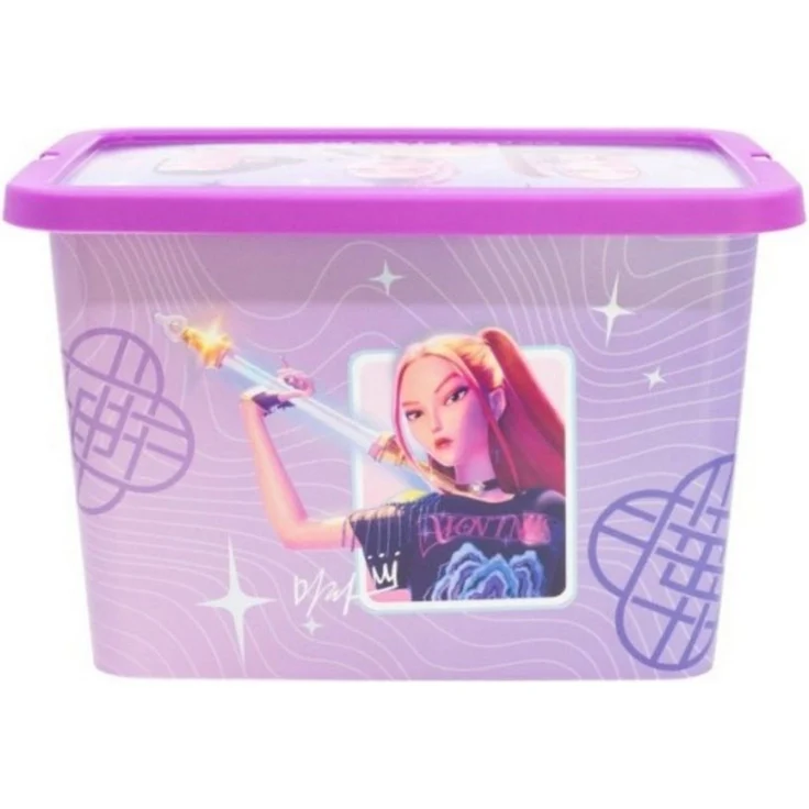 K-Pop Demon Hunters Aufbewahrungsbox HUNTRIX Violet 7 L Ordnungsbox Klickbox für Spielzeug und Zubehör – Bild 2