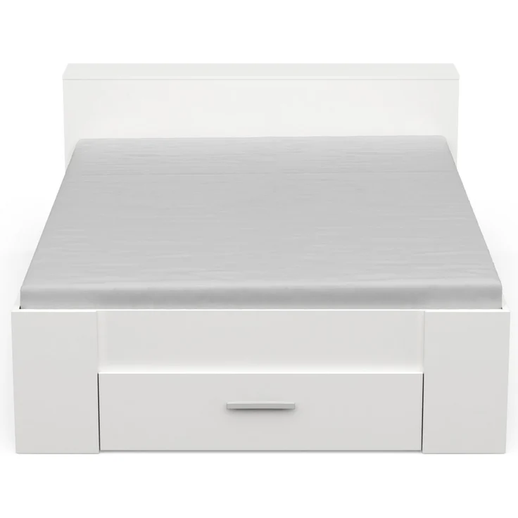 Calicosy Weißes Doppelbett mit 3 Schubladen und Nischen 140x190 cm - Pocket - Weiß matt – Bild 6