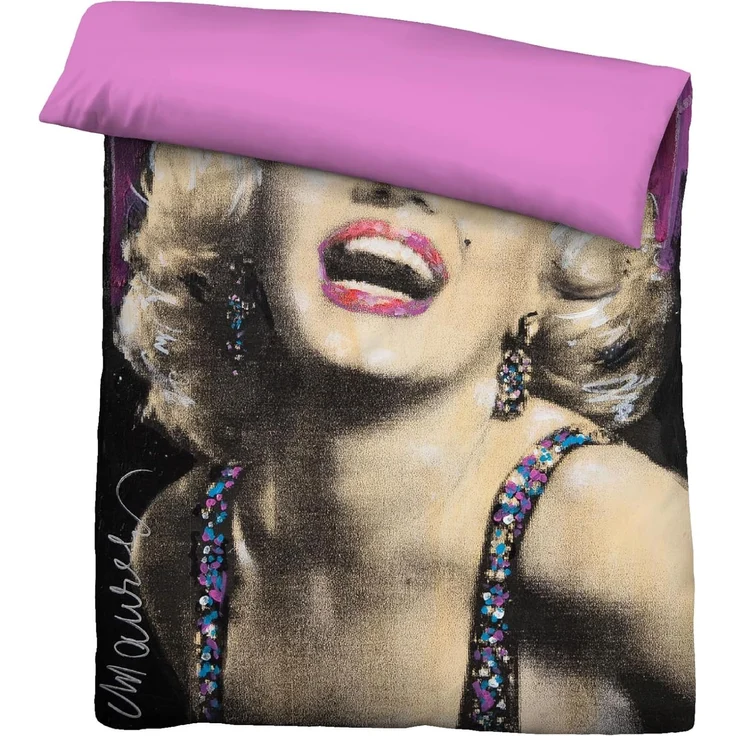 SID MAURER Mikrofaser Bettwäsche 0561802 MARILYN MONROE PINK, natur, 1x 155x220 cm + 1x 80x80 cm – Bild 2