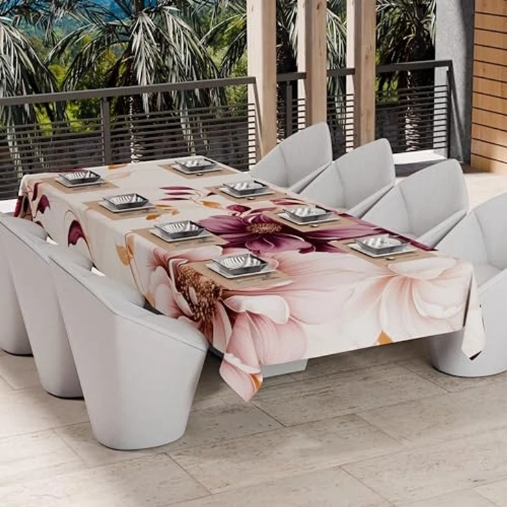 PETTI Artigiani Italiani - Sofaüberwurf aus Mikrofaser, 220x270 cm, Blumenmuster Dalian, Mehrzweck-Überwurf für Sofas, Tagesdecke und Tischdecken, waschbar, – Bild 5