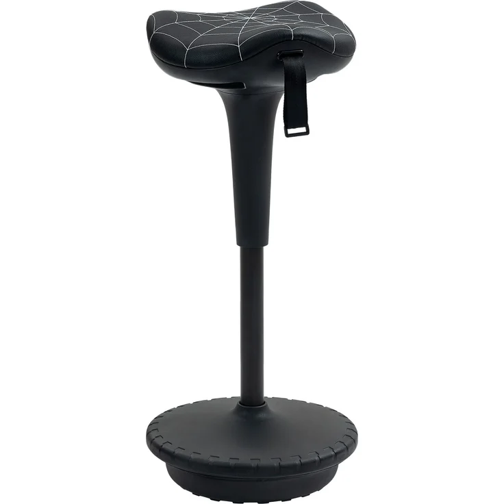 Bürohocker mit Schwenkfunktion, ergonomischer Hocker, höhenverstellbar 65,5-83,5 cm 120° schwarz schwarz--Schwarz--83.5x34x34cm--YOUDENOVA – Bild 2