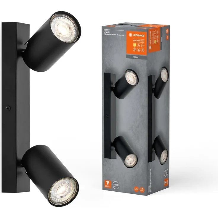 LEDVANCE LED-Spot Octagon GU10 Schwarz 2x3,4W 927 DIM