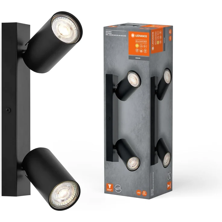 LEDVANCE LED-Spot Octagon GU10 Schwarz 2x3,4W 927 DIM