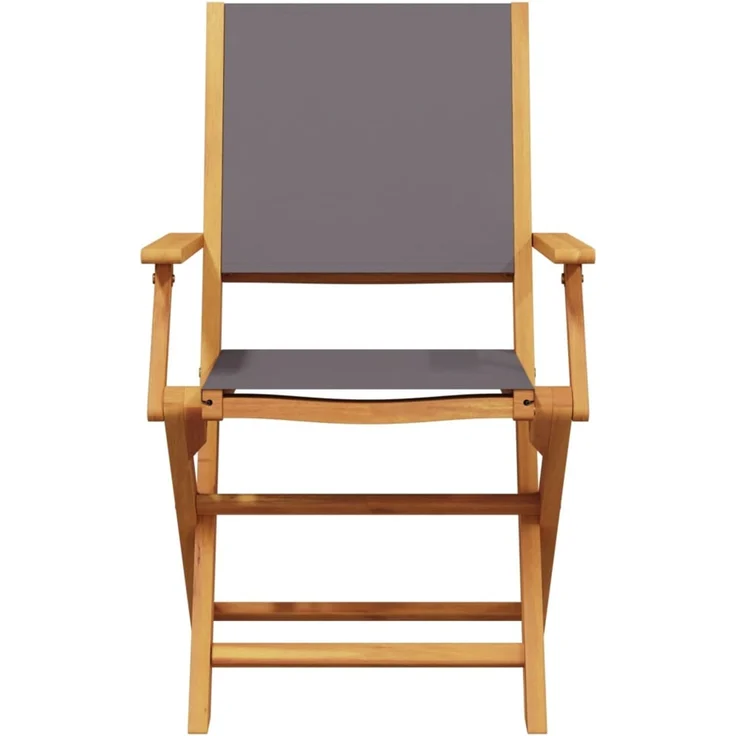 vidaXL Klappstühle, 8-teilig, anthrazitfarbener Stoff und Massivholz 3214579 – Bild 4