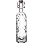 Glas Flasche Oriente 1L transparent mit Bügelverschluss
