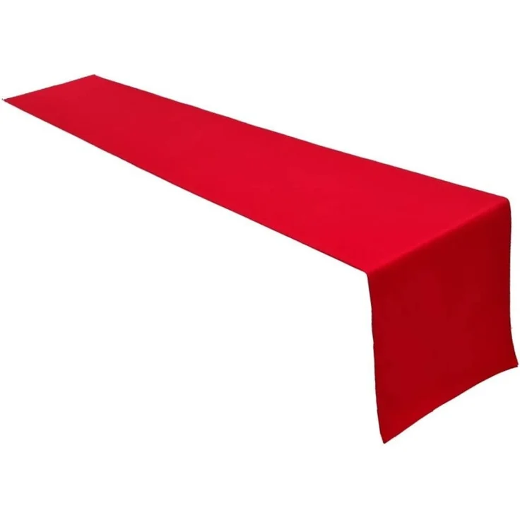 Lemos Home Hochwertiger Tischläufer Tischwäsche aus 100% Baumwolle Kollektion Konzept, Farbe & Größe wählbar (Tischläufer - 40x250cm, Rot)