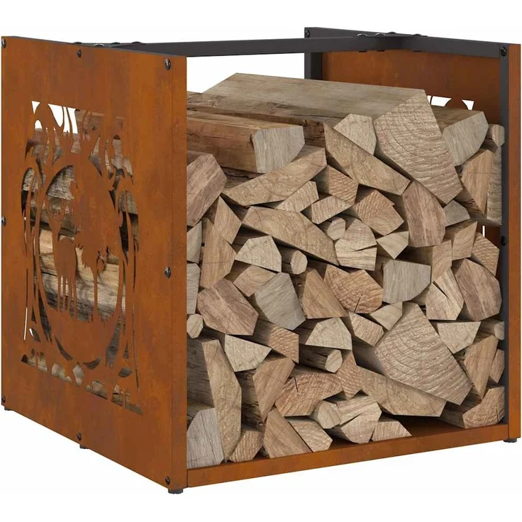 vidaXL Brennholzregal 40x40x40 cm Wetterfester Stahl 864254 – Bild 3