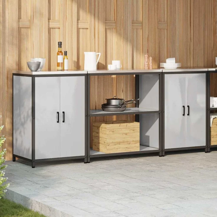 vidaXL Aufbewahrungsset für die Küche HATTEM 3 stk. Silber 3392670 – Bild 4