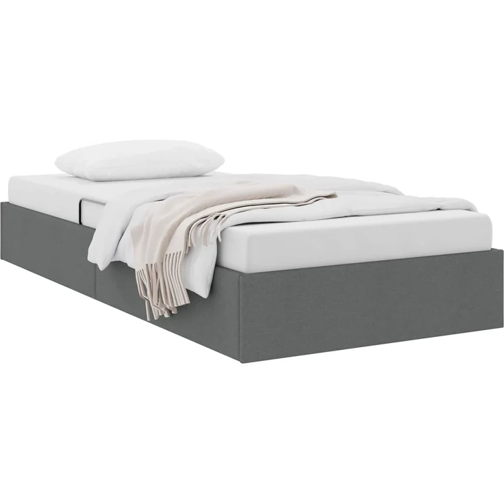 vidaXL Ottoman Bettgestell mit Speicher Dunkelgrau 90 x 200 cm Stoff 3442797 – Bild 3