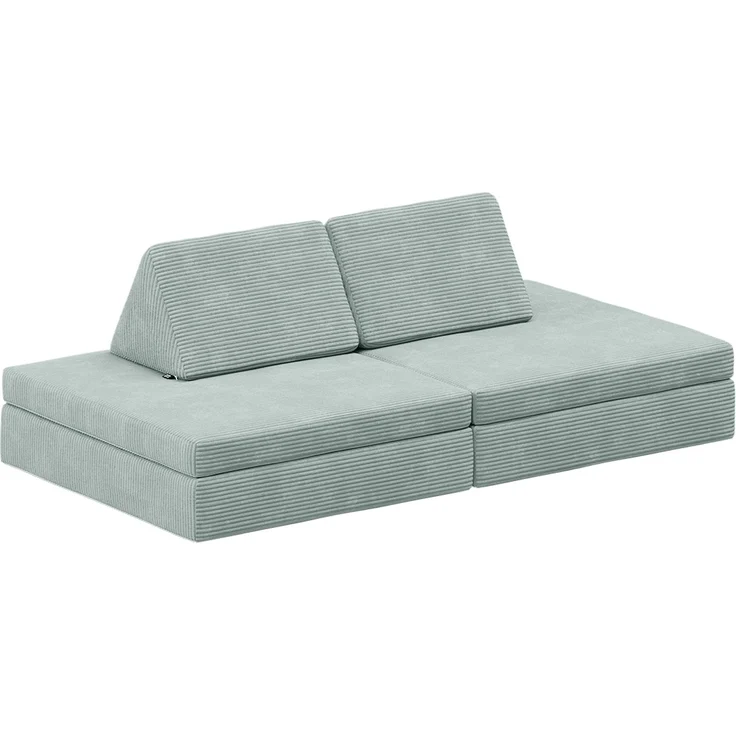 Bellabino 'Nile' Spielsofa mit Toren, 8-tlg, Cord, türkis, faltbare Kindercouch, abnehmbarer & waschbarer Bezug, Kindersofa aus Schaumstoff, Oeko-Tex zertifiziert – Bild 11
