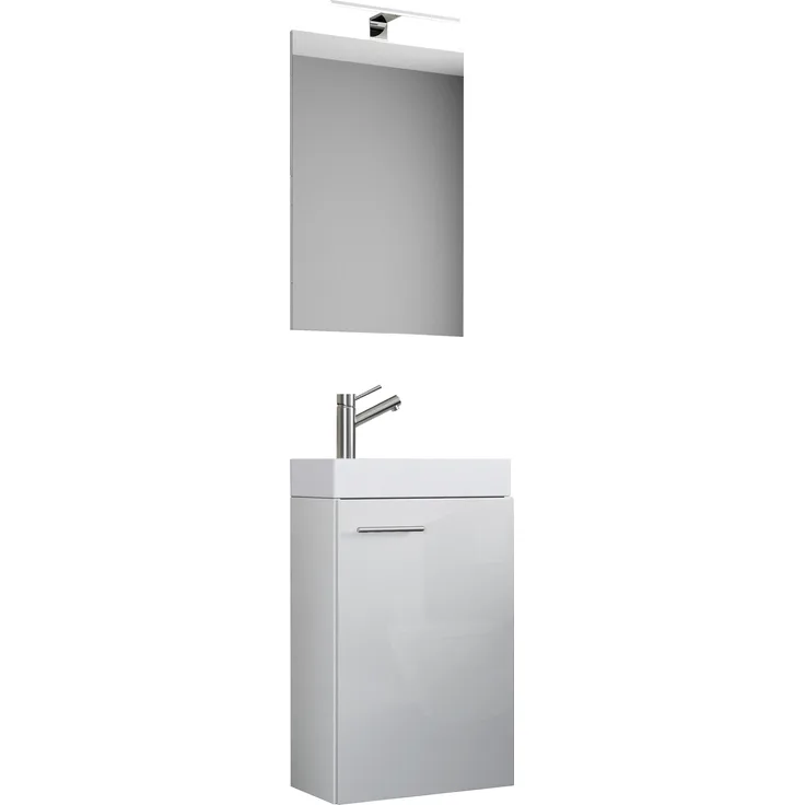 Slito Bad Möbel Set Waschbecken Unterschrank Wandspiegel Badezimmer Waschtisch