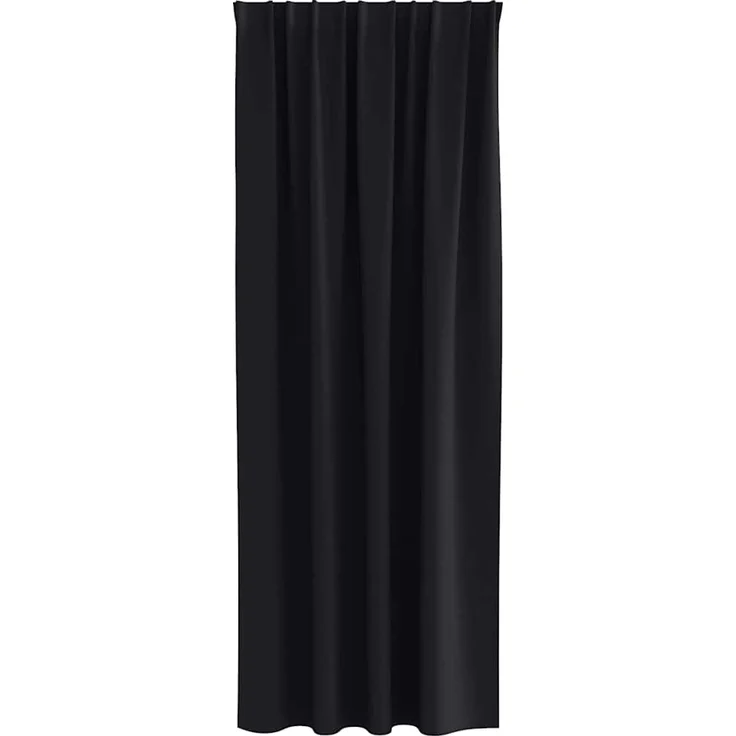 vidaXL Verdunkelungs-Vorhänge mit Ringen 2 Stk. Schwarz 245 x 140 cm 4107431 – Bild 4