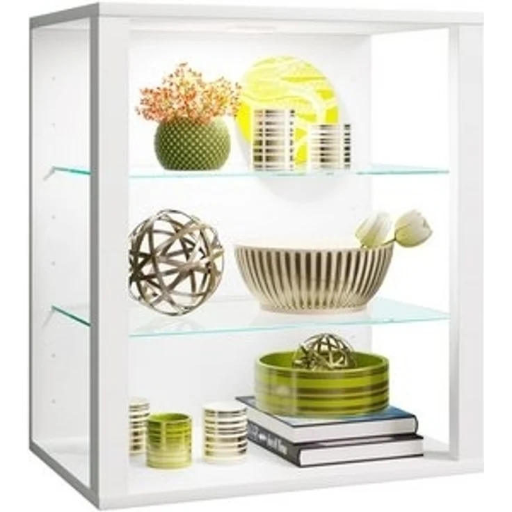 VCM Wandvitrine Glasol 919391 Weiß H. 60 x B. 52 x T. 35 cm – Bild 5