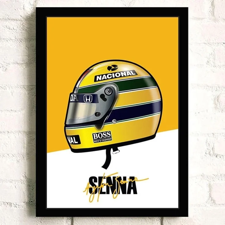 Poster Formel 1 Helm Rennfahrer Name Unterschrift · Deko Print ohne Rahmen - I Schumacher / 50x70 cm – Bild 10