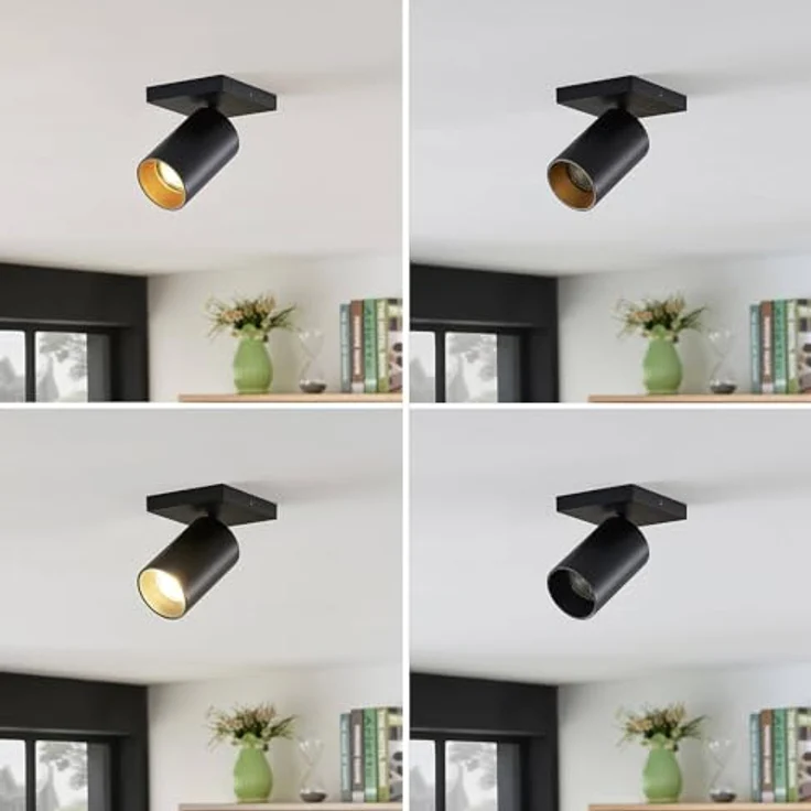 Arcchio Strahler Brinja, modernes 1-flammiges Deckenlicht in Schwarz aus Aluminium, GU10 Spot für Flur und Wohnräume – Bild 5