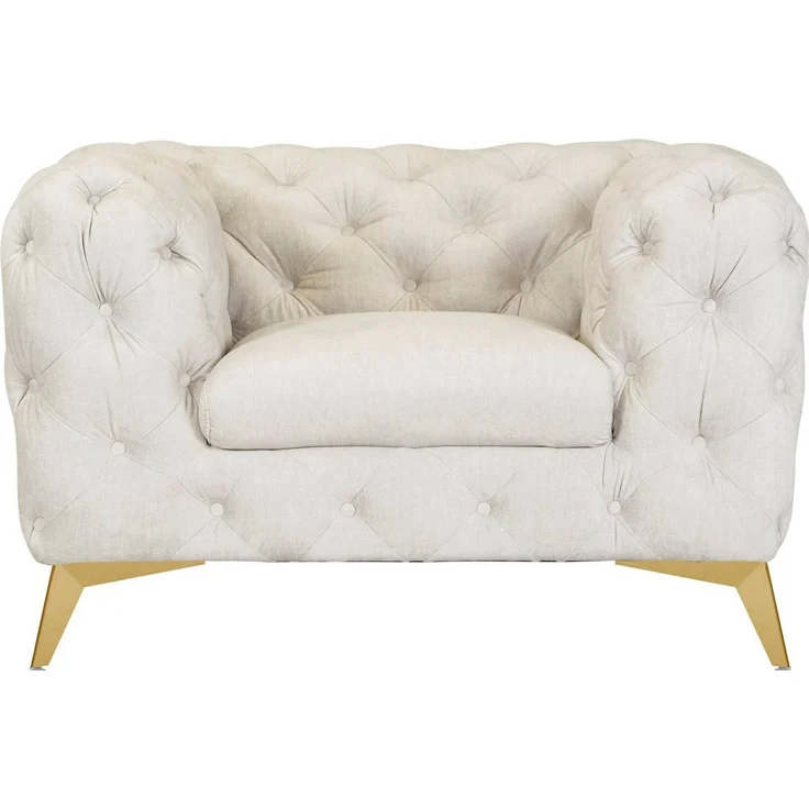 Home affaire Chesterfield-Sessel Glynis Sessel, aufwändige Knopfheftung, moderne Chesterfield Optik, Fußfarbe wählbar – Bild 1