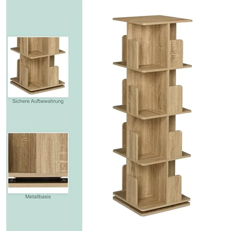 Bücherregal eckig Holzoptik 10050639_349 – Bild 7