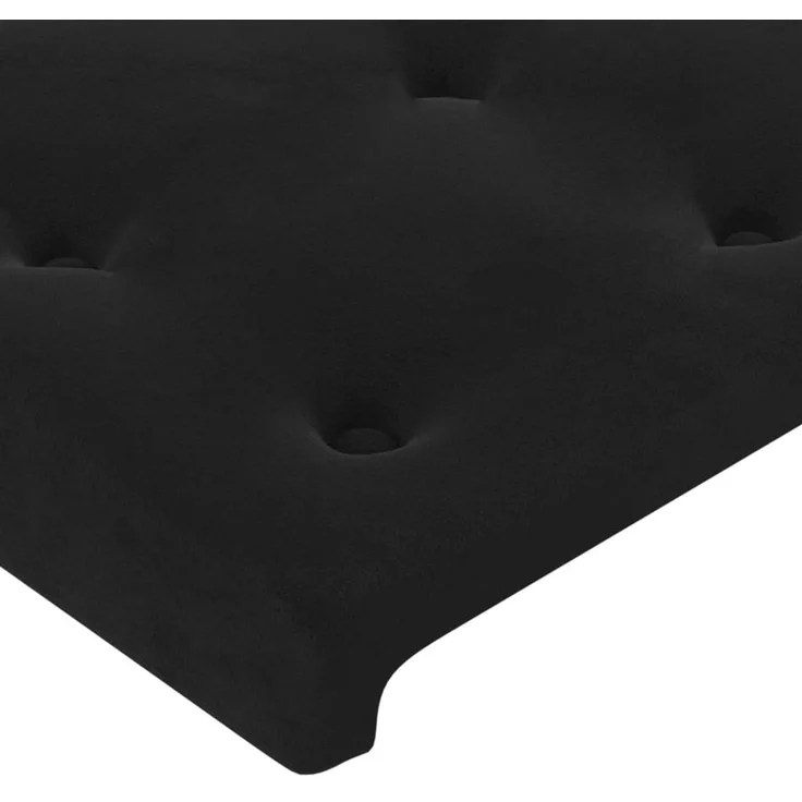 vidaXL Kopfteil mit Ohren Schwarz 183x23x118/128 cm Samt 3118452 – Bild 5