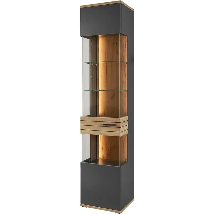 set one by Musterring Vitrine Quincy (1-St) Spiegelbildlich montierbar, in 2 Farben erhältlich, 204,7 cm hoch