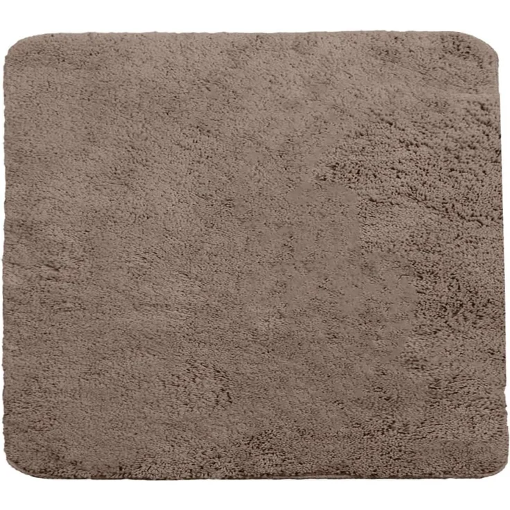 Brandsseller Badezimmerteppich 50x50 cm Badvorleger Badematte Badteppich quadratisch Chenille rutschfest saugstark maschinenwaschbar - Taupe – Bild 1